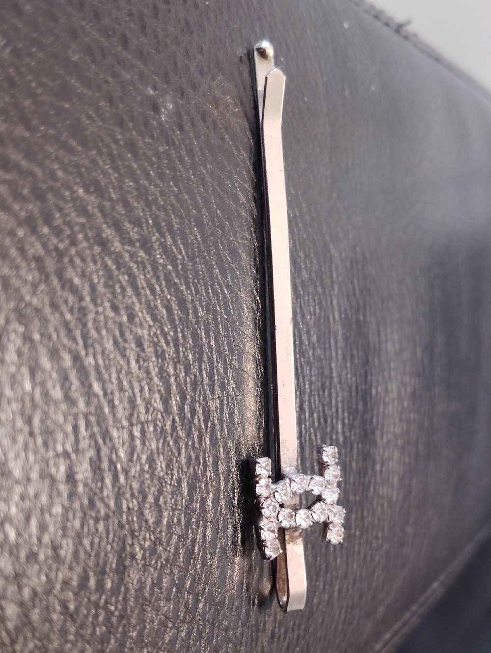 CHANEL Silver Rhinestone 'CC' Hair Pin - Picture 1 of 5